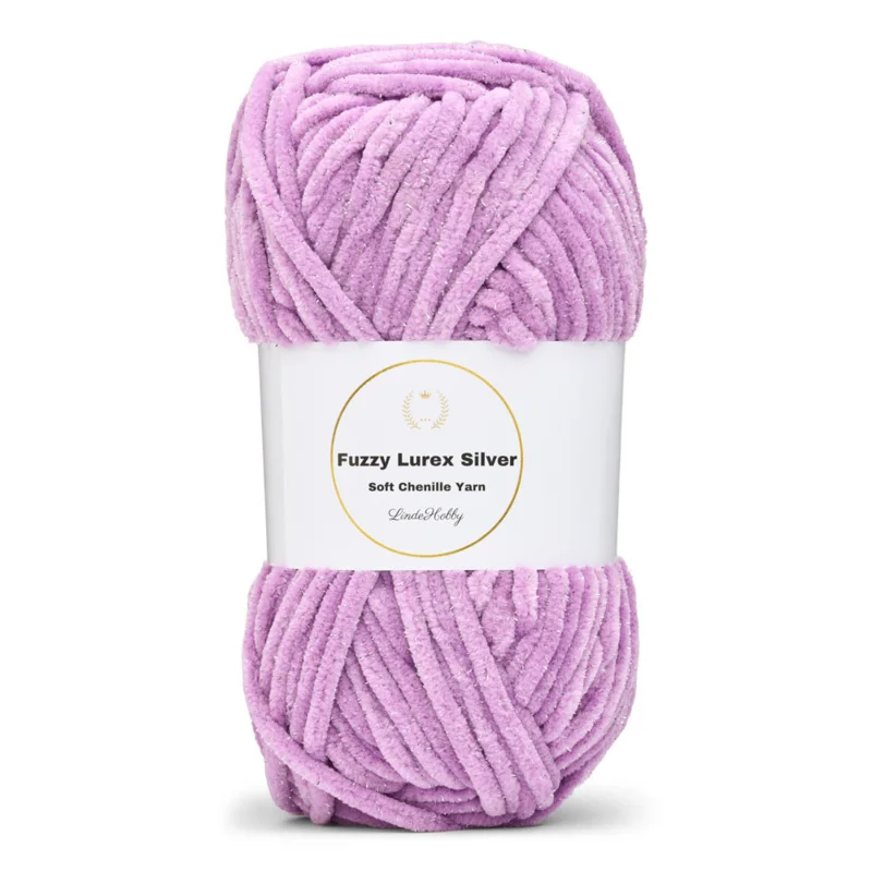 LindeHobby Fuzzy Chenille Silver Lurex